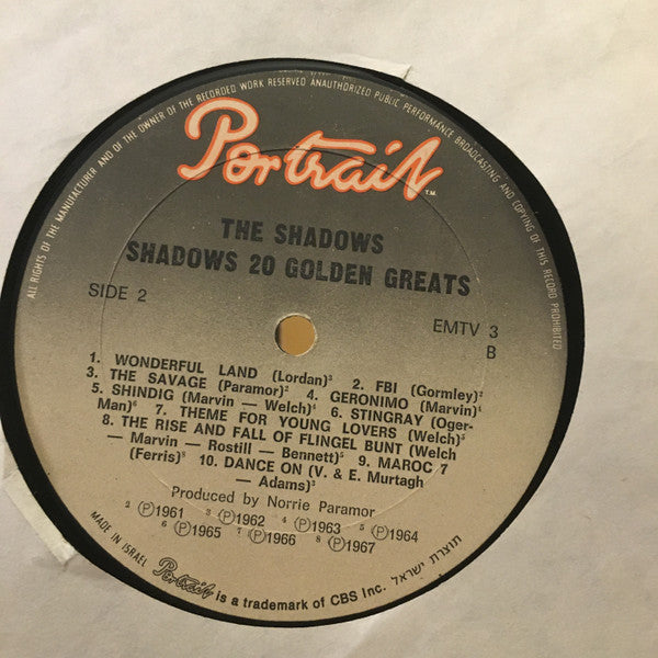 Shadows, The - 20 Golden Greats (LP) - Discogs image 4