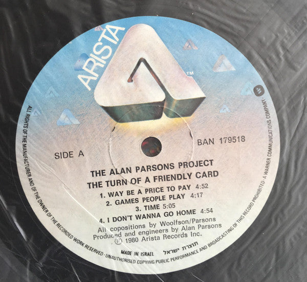 Alan Parsons Project, The - The Turn Of A Friendly Card (LP) - Discogs image 3