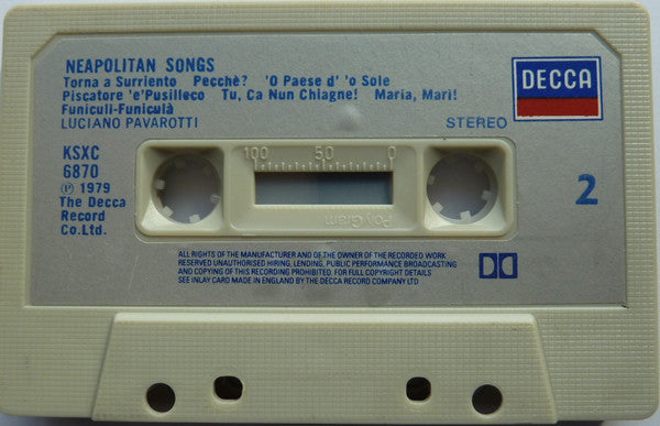 Luciano Pavarotti - O Sole Mio Favourite Neapolitan Songs (Cassette) - Discogs image 6