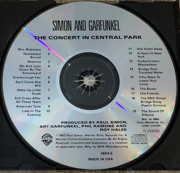 Simon & Garfunkel - The Concert In Central Park (CD) - Discogs image 4