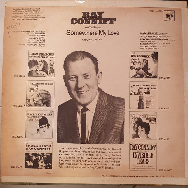 Ray Conniff And The Singers - Somewhere My Love (LP) - Discogs image 2