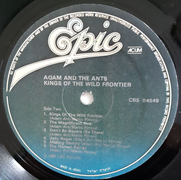 Adam And The Ants - Kings Of The Wild Frontier (LP) - Discogs image 7