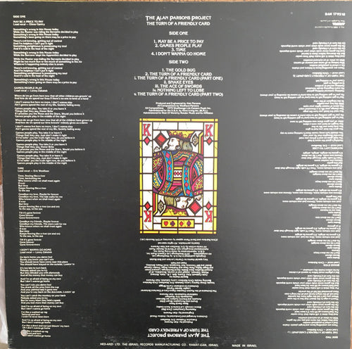 Alan Parsons Project, The - The Turn Of A Friendly Card (LP) - Discogs image 2