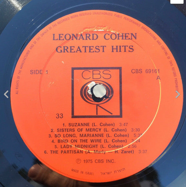 Leonard Cohen - Greatest Hits (LP) - Discogs image 5