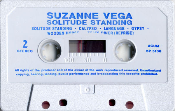 Suzanne Vega - Solitude Standing (Cassette) - Discogs image 4
