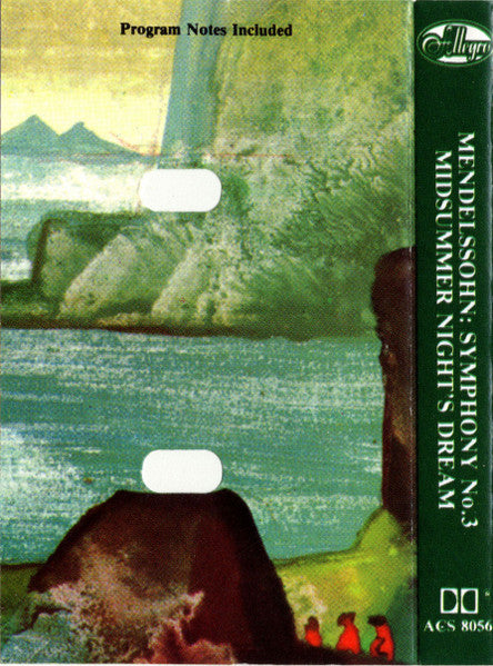 Felix Mendelssohn-Bartholdy : Südwestfunkorchester Baden-Baden, Wiener Volksopernorchester Conductor Edouard Van Remoortel - 'Scotch' Symphony No. 3 In A Minor, Op. 56 / A Midsummer Night's Dream, Overture, Op. 21 (Cassette) - Discogs image 2