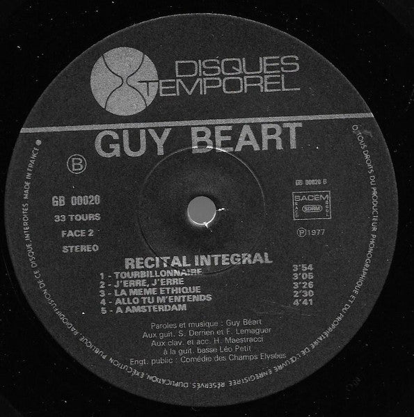 Guy Béart - Récital Intégral (3xLP) - Discogs image 4
