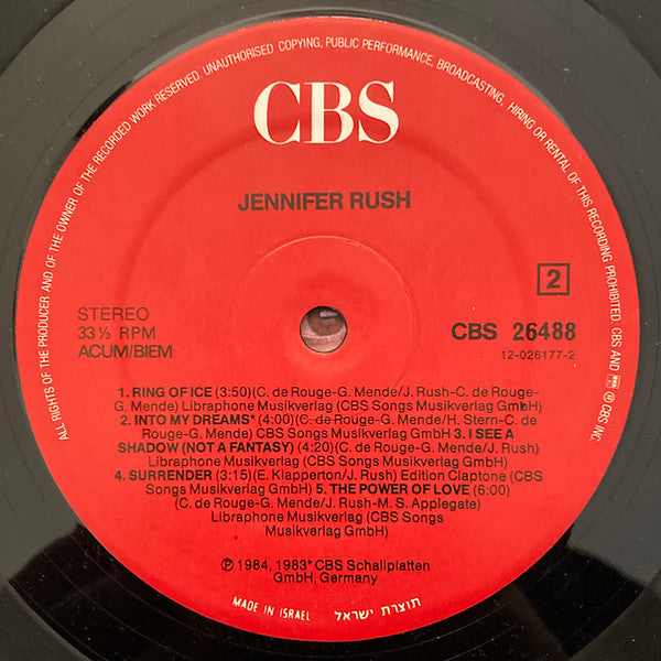 Jennifer Rush - Jennifer Rush (International Version) (LP) - Discogs image 4