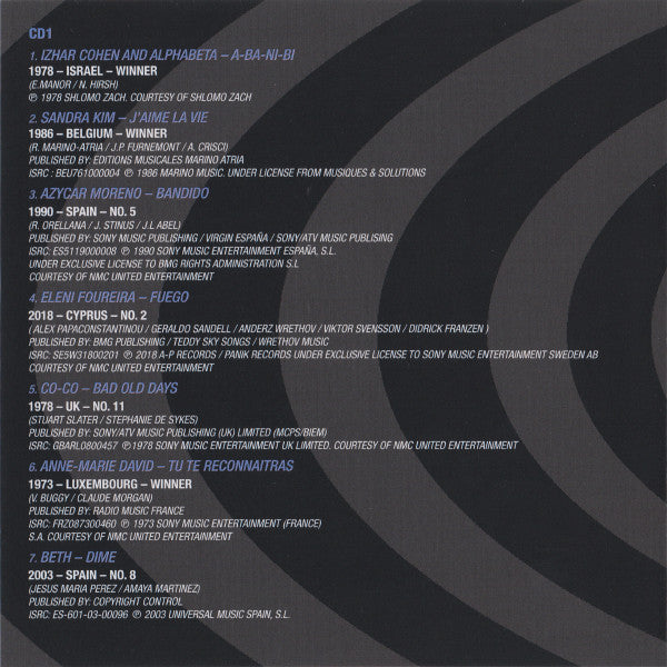 Various - Eurovision מנהרת הזמן (2xCD) - Discogs image 6