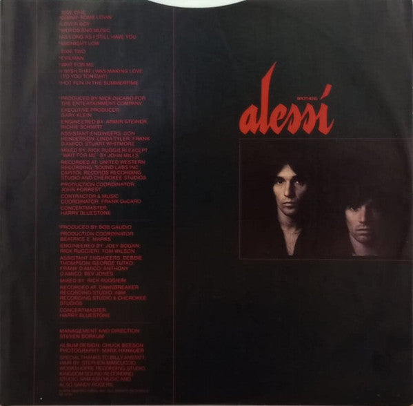 Alessi - Words And Music (LP) - Discogs image 3