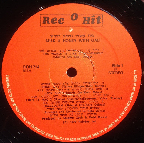 Milk And Honey With Gali Atari - Milk & Honey With Gali (LP) - Discogs image 3