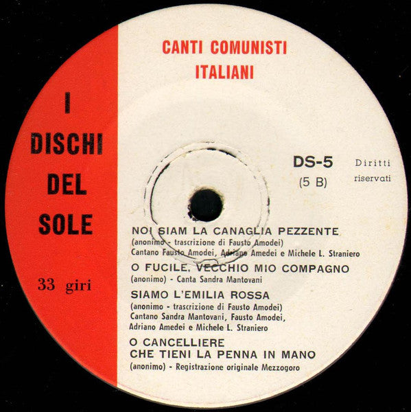 Various - Canti Comunisti Italiani (7") - Discogs image 5