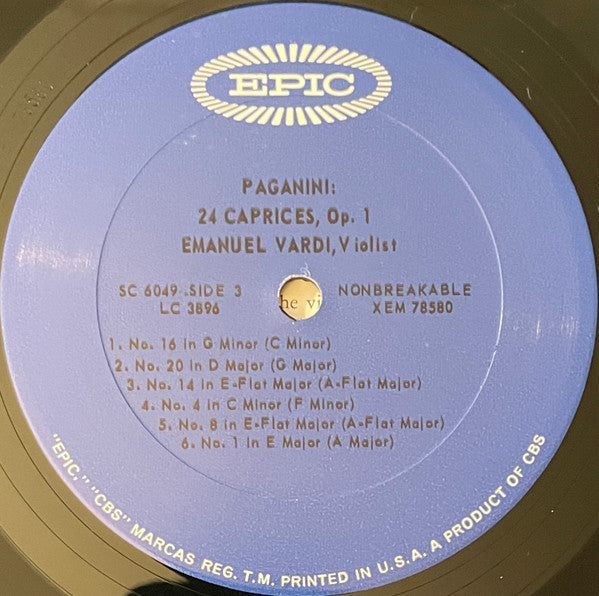 Niccolò Paganini, Emanuel Vardi - The 24 Caprices (2xLP) - Discogs image 6