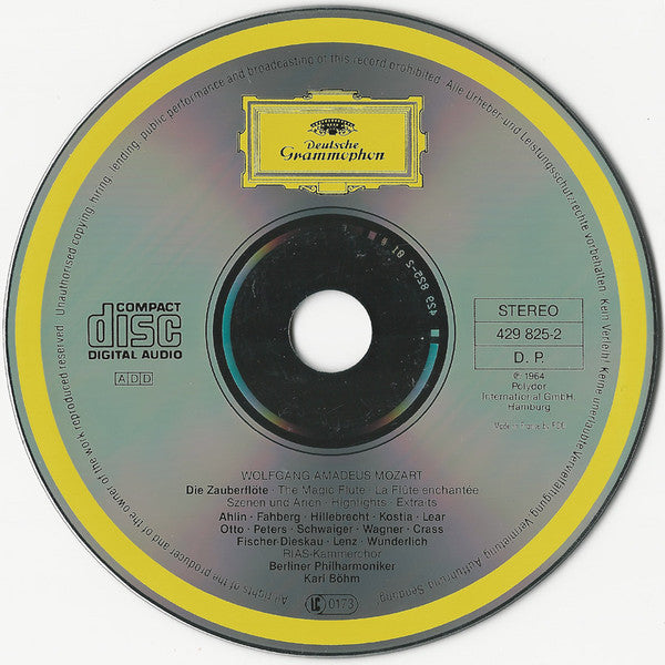 Wolfgang Amadeus Mozart - Karl Böhm, Roberta Peters, Evelyn Lear, Franz Crass, Fritz Wunderlich, Dietrich Fischer-Dieskau - Die Zauberflöte : Szenen Und Arien (CD) - Discogs image 2