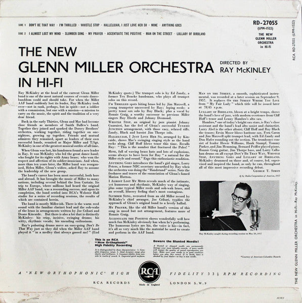 New Glenn Miller Orchestra, The Directed By Ray McKinley - The New Glenn Miller Orchestra In Hi Fi (LP) - Discogs image 2