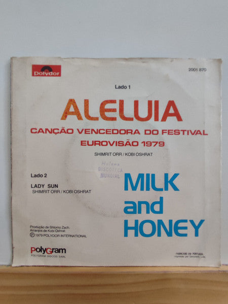 Milk And Honey - Aleluia (7") - Discogs image 2