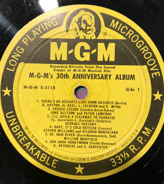 Various - MGM's 30th Anniversary Album (LP) - Discogs image 2
