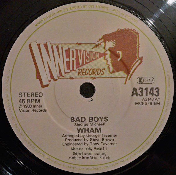 Wham! - Bad Boys (7") - Discogs image 3