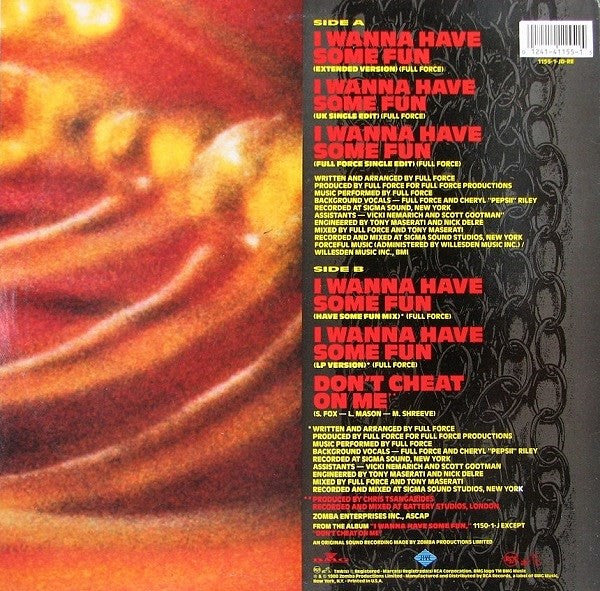 Samantha Fox - I Wanna Have Some Fun (12") - Discogs image 2