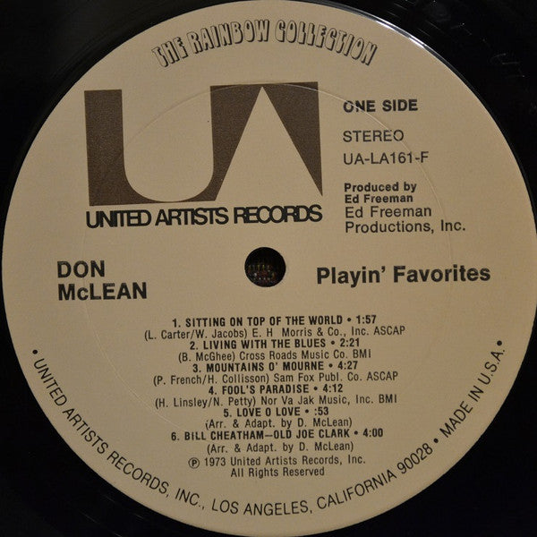 Don McLean - Playin' Favorites (LP) - Discogs image 3