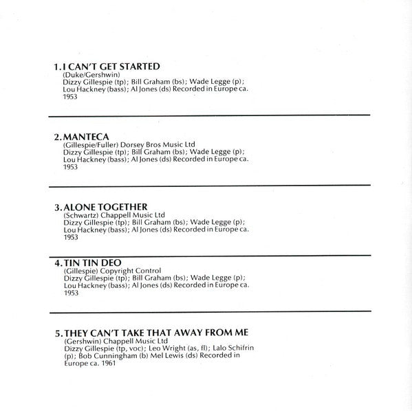 Dizzy Gillespie - Lady Be Good (CD) - Discogs image 3