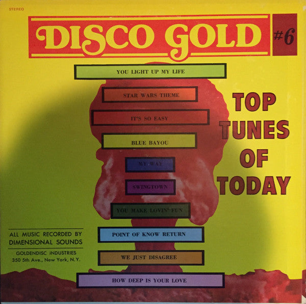 Dimensional Sound - Disco Gold #6: Top Tunes Of Today (LP) - Discogs image 2