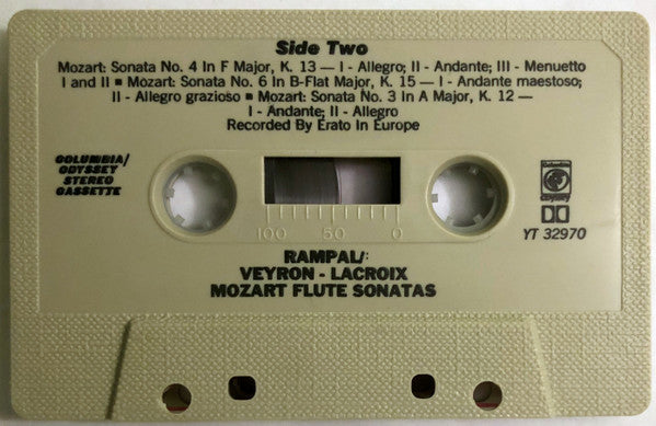 Wolfgang Amadeus Mozart / Jean-Pierre Rampal, Robert Veyron-Lacroix - Six Sonatas For Flute And Harpsichord (Cassette) - Discogs image 3