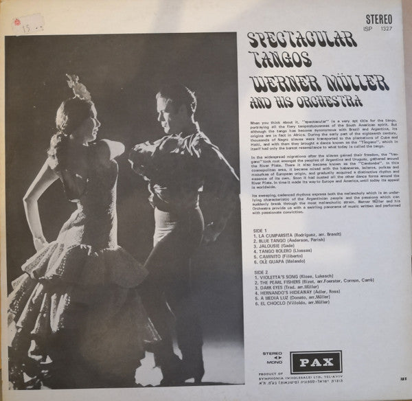 Werner Müller Und Sein Orchester - Spectacular Tangos (LP) - Discogs image 2