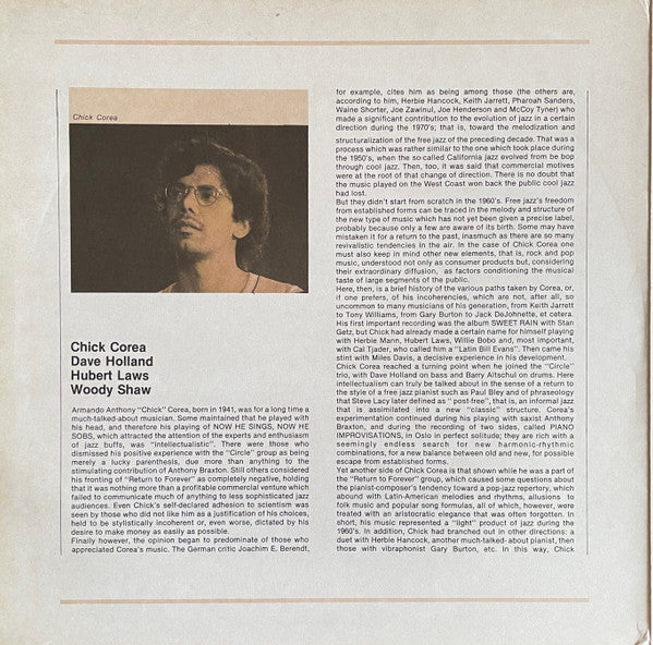 Chick Corea, Dave Holland, Hubert Laws, Woody Shaw - Europa Jazz (LP) - Discogs image 2