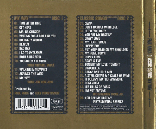 Paul Anka - Classic Songs My Way (2xCD) - Discogs image 2