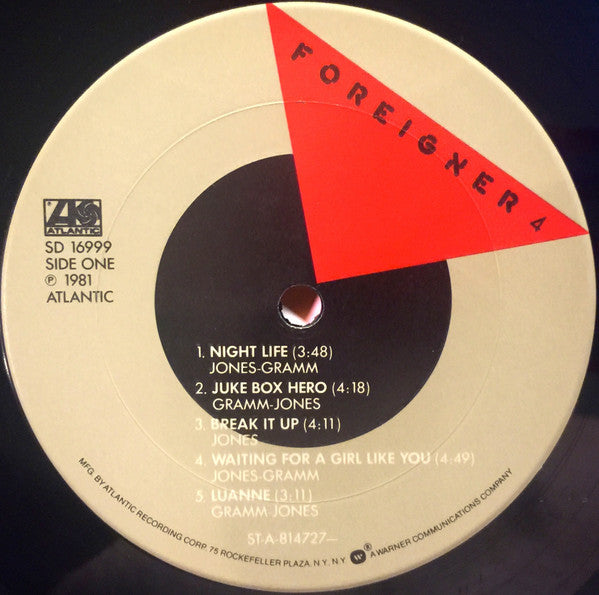 Foreigner - 4 (LP) - Discogs image 3