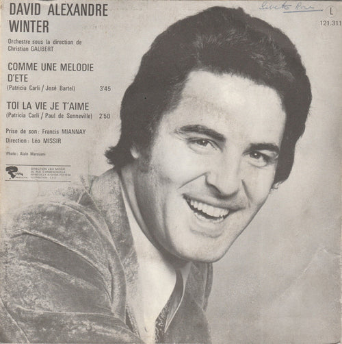 David Alexandre Winter - Comme Une Mélodie D'Ete / Toi La Vie Je T'Aime (7") - Discogs image 2