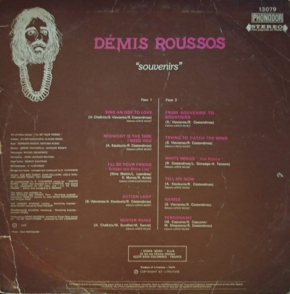 Demis Roussos - Souvenirs (LP) - Discogs image 2