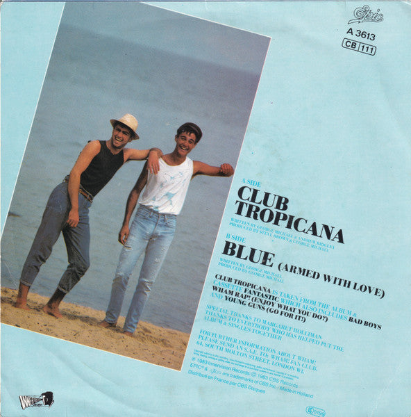 Wham! - Club Tropicana (7") - Discogs image 2