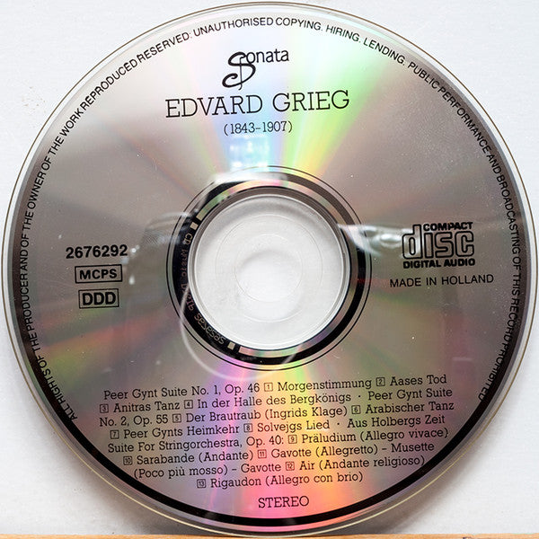 Edvard Grieg, Slovak Philharmonic Orchestra, Libor Pešek - Peer Gynt Suites 1 & 2 - Holberg Suite (CD) - Discogs image 3