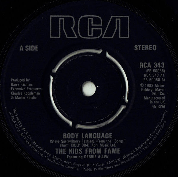 Kids From Fame, The - Body Language (7") - Discogs image 3