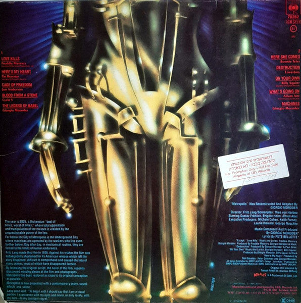 Various - Metropolis (Original Motion Picture Soundtrack) (LP) - Discogs image 3