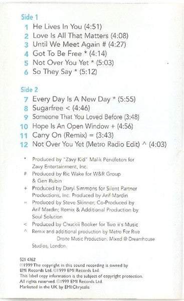 Diana Ross - Every Day Is A New Day (Cassette) - Discogs image 4