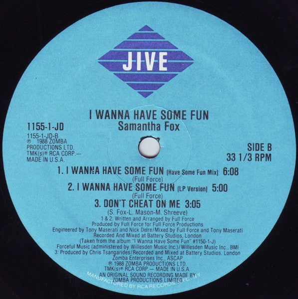 Samantha Fox - I Wanna Have Some Fun (12") - Discogs image 4