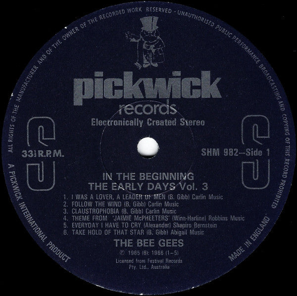 Bee Gees - In The Beginning - The Early Days Vol. 3 (LP) - Discogs image 3