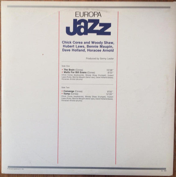 Chick Corea, Dave Holland, Hubert Laws, Woody Shaw - Europa Jazz (LP) - Discogs image 4