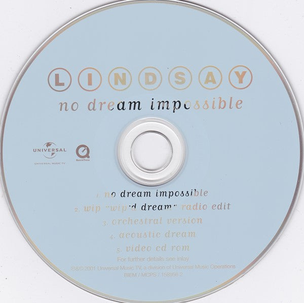 Lindsay Dracass - No Dream Impossible (CD) - Discogs image 3