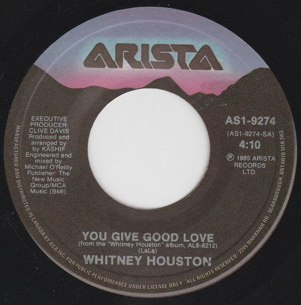 Whitney Houston - You Give Good Love (7") - Discogs image 3
