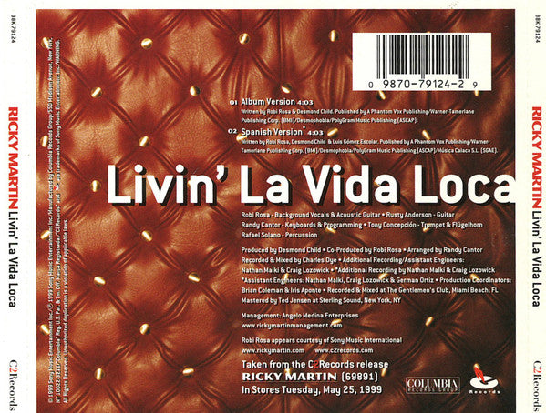 Ricky Martin - Livin' La Vida Loca (CD) - Discogs image 2