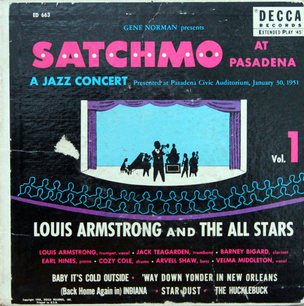 Louis Armstrong And His All-Stars - Satchmo At Pasadena (Vol. 1) (2x7")
