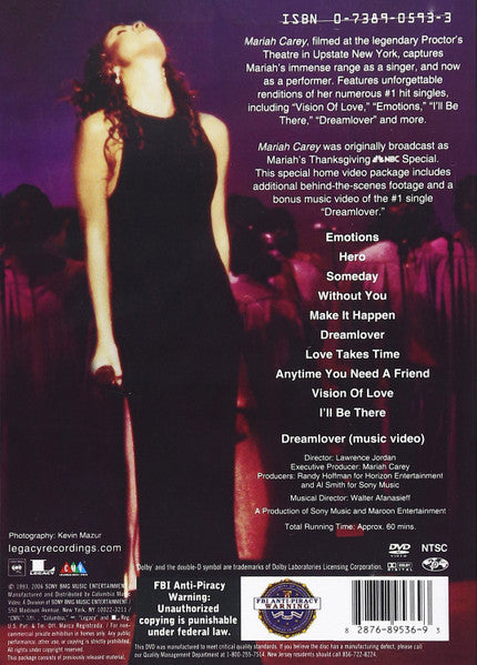 Mariah Carey - Mariah Carey (DVD) - Discogs image 2