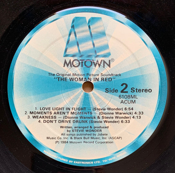 Stevie Wonder - The Woman In Red (Selections From The Original Motion Picture Soundtrack) (LP) - Discogs image 4