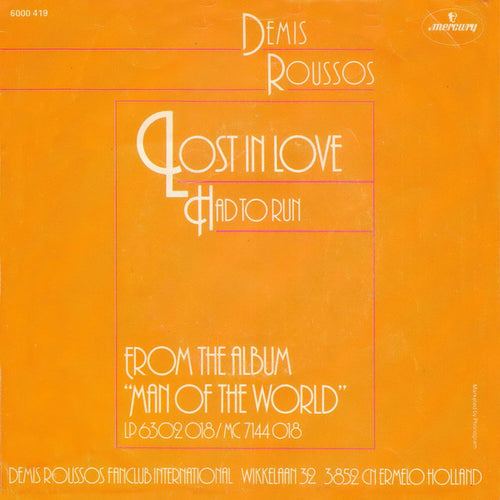 Demis Roussos - Lost In Love (7") - Discogs image 2