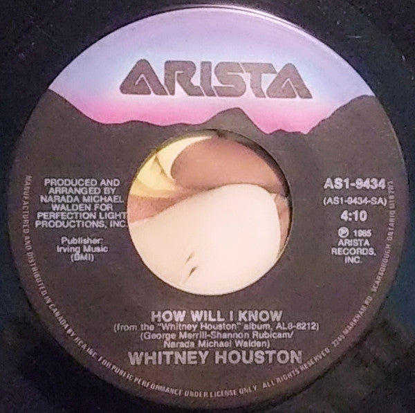 Whitney Houston - How Will I Know (7") - Discogs image 2