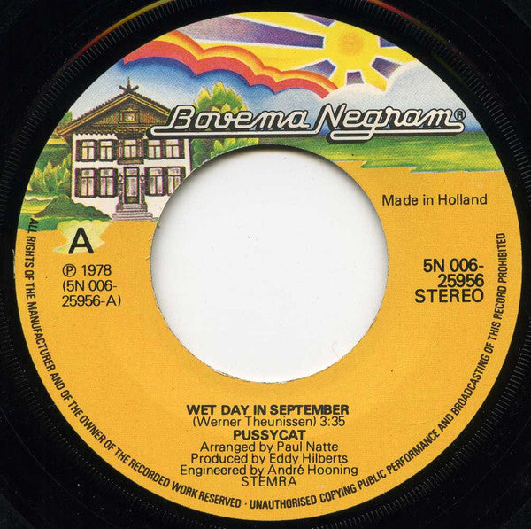 Pussycat (2) - Wet Day In September (7") - Discogs image 2
